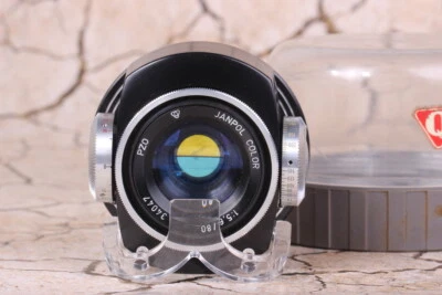 Vintage Janpol Color 5.6/80mm PZO Lens M42 4 filters Poland Enlarger  - Image 1 of 4