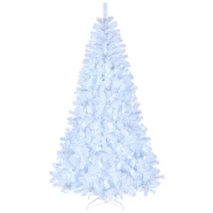 7Ft Snow Pre-lit Christmas Tree Snow Flocked w/ 500 Lights Indoor Outdoor White - Picture 1 of 6