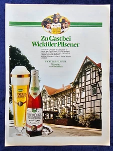 Wicküler Pilsener, originale Bier Werbung aus 1978 - Bild 1 von 1