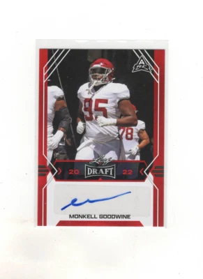 2022 Leaf Draft Autograph Red Monkell Goodwine #BA-MG2 Auto - Image 1 of 2