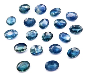 Lot Saphir - 19pcs - 3.55Cts - 3-3.3*3.5-4mm - sertissage - Blue sapphire oval - Imagen 1 de 5