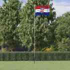  Flagge Kroatiens mit Mast Kroatische Fahne Nationalflagge Länderflagge vidaXL