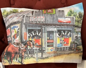 "Almohada decorativa Lone Star Cafe con estampado de Pat Wiles12 x 16""" - Imagen 1 de 1