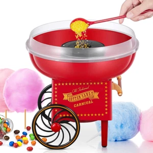 Carro de máquina fabricante de dulces de algodón para niños cuchara de caramelo 10 palitos de caramelo rojo vintage - Imagen 1 de 10