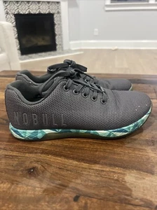 NOBULL Superfabric Trainer Shoes Womens Size 8.5 Gray Blue Training CrossFit Gym - Picture 1 of 13