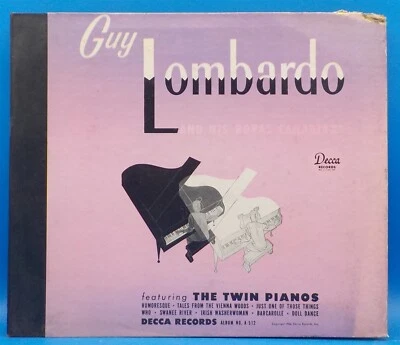 Guy Lombardo "The Twin Pianos" 78 Record Set DECCA A-512 Foto 1 de 4