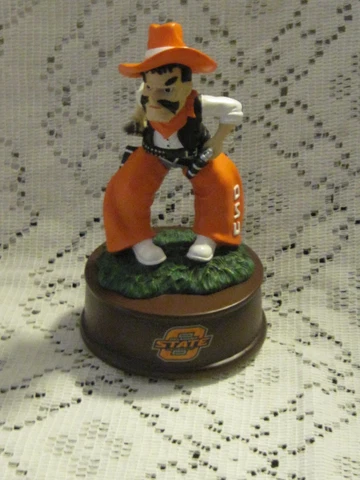 OKLAHOMA STATE COWBOY PETE  MASCOT MUSICAL RESIN DESKTOP FIGURINE 208 6"  NEW Cover