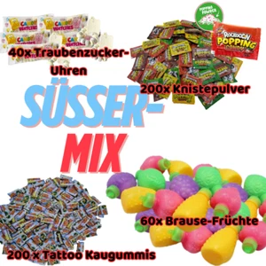 500er Süßigkeiten Großpackung – Kaugummi, Knisterpulver, Brause, Traubenzucker - Bild 1 von 5
