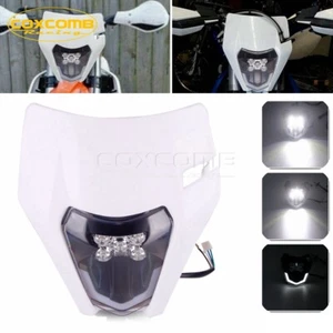 For Yamaha WR250F WR450F CRF YZF DRZ EXC Supermoto LED Headlight Fairing White - Picture 1 of 8