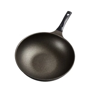 Sartén para wok con recubrimiento de piedra de titanio KOHAS Prime, negra (11,8/12,6 pulgadas) - Imagen 1 de 8