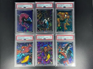 Carta Prisma Marvel Spider-Man The McFarlane Era 1992 RARA set completo tutti PSA 9 - Foto 1 di 2