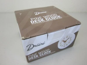 Driini Pine Wood Desk Clock (Battery Operated) - White (Brand New) - Picture 1 of 6
