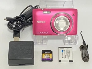 Nikon Coolpix S3500 20.0MP 7.0x Zoom Compact Digital Camera Pink JAPAN - Picture 1 of 13