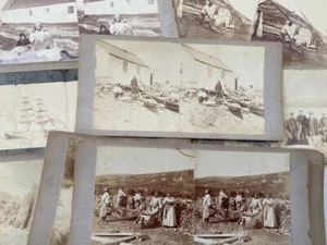24 Original Private Taken Stereoviews 1900-01 Inuit Eskimo Life Greenland - Picture 1 of 1