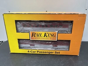 MTH RAILKING ROCK ISLAND 4 CAR 60’ STREAMLINED PASSENGER SET 30-6708! O GAUGE - Picture 1 of 6