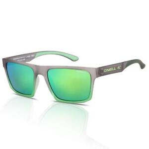 O'Neill Sunglasses Beacons 2.0 165P Matte Grey/Lime Fade/Green Mirror