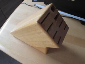 Holz-Küchenmesserblock Aufbewahrung Messerschärfung Stabhalter, neuwertig - Bild 1 von 3