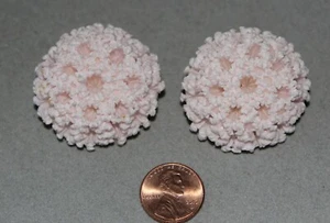 Vintage! Pink Flower Large Clip Earrings, Very Nice! - Picture 1 of 5