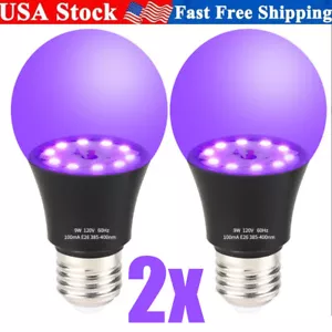 2pack 9W Led Ultraviolet Black Light Uv Bulb Glow in the Dark Ultra Violet Neon - Picture 1 of 12