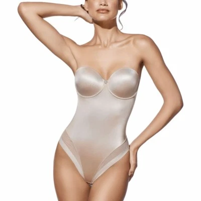 BODY DONNA SELENE ART MIRANDA  IN COPPA C FERRETTO PREFORMATO SENZA SPALLINE - Immagine 1 di 4