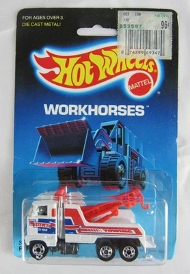 Grúa Hot Wheels Workhorses 1986 de colección sin usar, en caja BA417 Foto 1 de 2