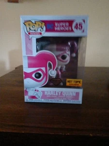 Funko Pop DC Super Heroes 45 Harley Quinn Hot Topic Exclusive Diamond Pink - Picture 1 of 6