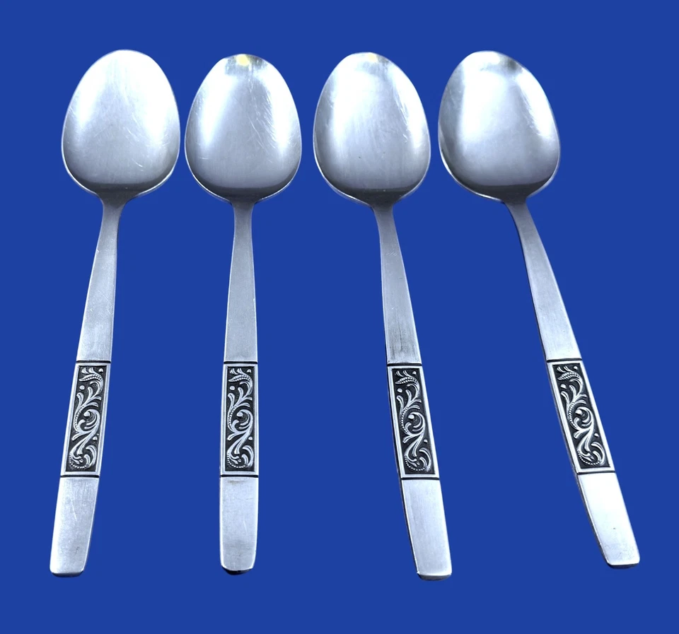 Amefa ROYAL DAMASK Acero Inoxidable Holanda - Juego de 4 Cucharas Sopera Ovaladas 7 3/4" Foto 1 de 1