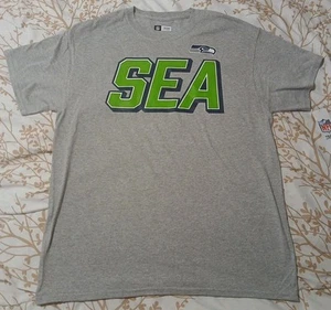 Seattle Seahawks T-Shirt Men's NFL Team Aparrell Gray Brand New - Picture 1 of 4