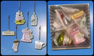 Cody Foster Baking Ornament Set 6 NIB Retro Kitchen Chef Holiday Foodie Gift Box - Picture 1 of 7