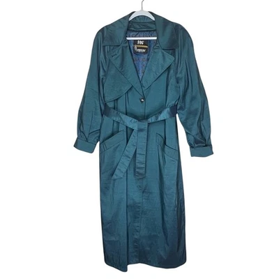 Vintage London Fog Classic Belted Trench Coat 10R Removable Liner Union Made USA - Image 1 of 4