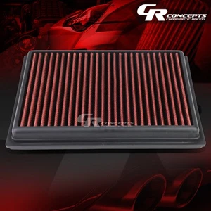RED WASHABLE HIGH FLOW AIR FILTER FOR 02-17 NISSAN SENTRA 08-13 ROGUE -17 JUKE - Picture 1 of 6
