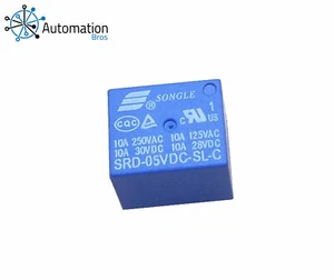 Songle 5V DC SRD-05VDC-SL-C 5 Pin Power Relay - Picture 1 of 2
