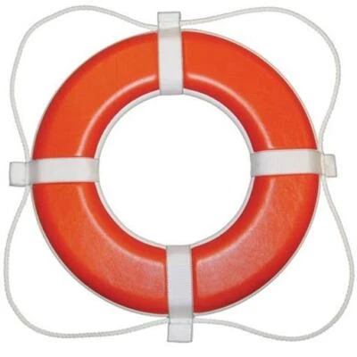 Taylor Made Foam Ring Buoy - 30" Orange W/White Grab Line 383 - Image 1 of 4