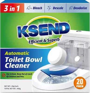 Toilet Bowl Cleaner Tablets 20 PCS - Automatic Toilet Bowl Cleaners with Bleach, - Picture 1 of 6