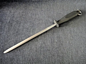 J.A. Henckels International 10" Sharpening Steel Dark Gray Handle - Picture 1 of 4