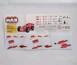 ZURU MAX BUILD MORE RACE CAR manuale istruzioni SOLO libro costruzioni guida originale - Foto 1 di 1