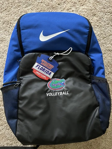 Florida Gators Nike Team Issued Volleyball Backpack & Credential Blue Cover