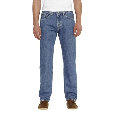 Levi's Men's 505 Regular Fit Straight Leg Jeans. Stonewash or Dark Stonewash. - Image 1 of 4