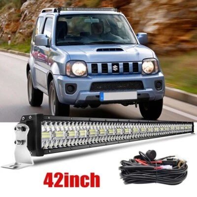 COLIGHT For Suzuki Vitara LED light bar 42" offroad 4x4 night roof mount straight Wiring