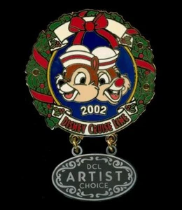 DCL Cruise December 2002 Artist Choice Dangle Chip Dale Light Up LE Disney Pin - Picture 1 of 1