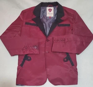 Franky Max Vintage Burgundy Blazer Evening Jacket Large - Picture 1 of 6
