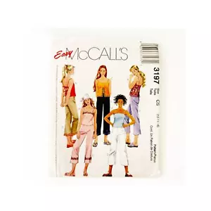 McCall’s Sewing Pattern 3197 Girl’s Lined Tops and Cropped Pants 12-14, 16 Uncut - Picture 1 of 3