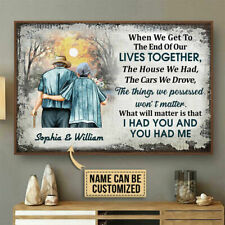 Personalized Family Old Couple When We Get Customized Poster No Frame Canvas