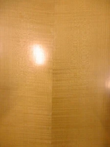 Maple Sycamore Curly Figured prefinished wood veneer 13" x 18" x 1/12" thick - Picture 1 of 2