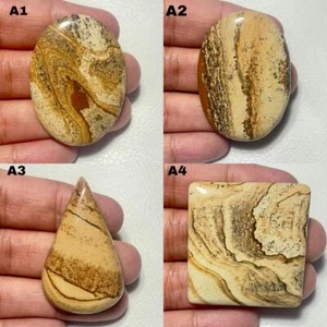 100% NATURAL TOP QUALITY BEAUTIFUL PICTURE JASPER CABOCHON LOOSE GEMSTONE - Imagen 1 de 9