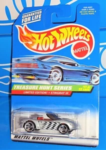 Hot Wheels 1998 Treasure Hunt Series #759 Corvette Stingray III Silver w/ 3SPs - Picture 1 of 3