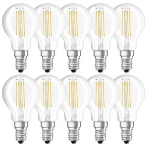 10 x Osram LED Filament Parathom Tropfen 3,8W =40W E14 klar 430lm warmweiß 2700K - Bild 1 von 3