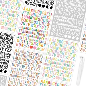 30 Sheets Vinyl Letters Stickers Small, Tiny Letter and Number Stickers 1/2 Inch - Picture 1 of 8