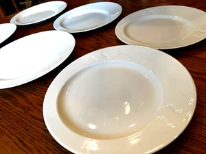 Rare Set of 6 Rosenthal Germany Asimmetria White Dinner Plates Studio-Linie Line - Picture 1 of 6