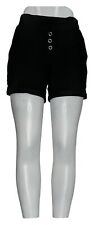 Koolaburra by UGG Snap Front Shorts Rolled Hem Women's Sz S Black